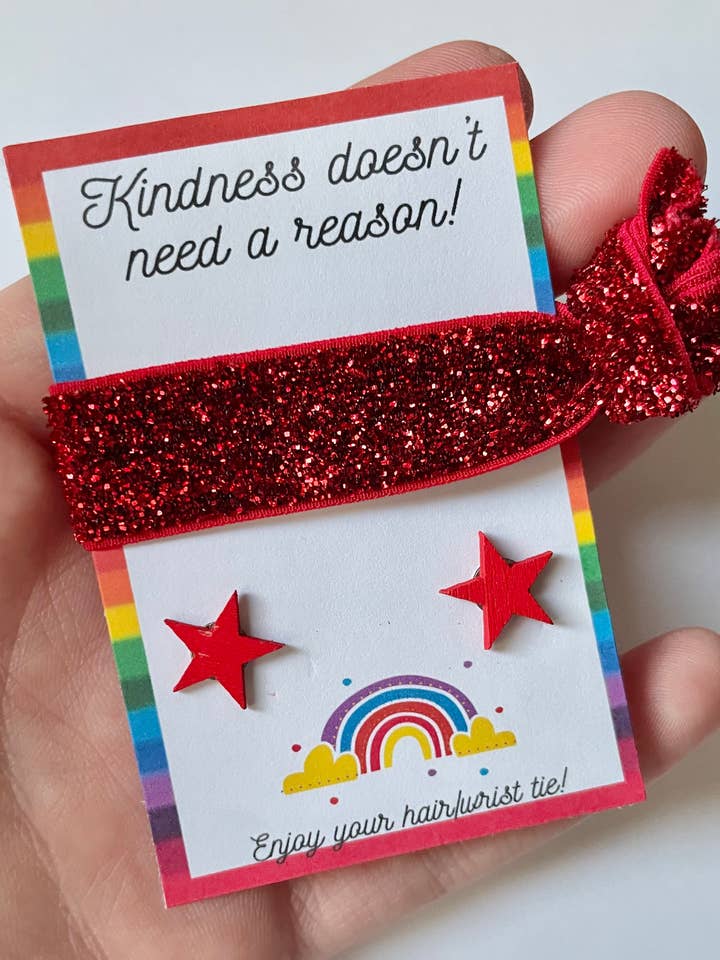 laços de cabelo, presente de positividade, brincos, presente de dinheiro de bolso por atacado de Positivi-Ties