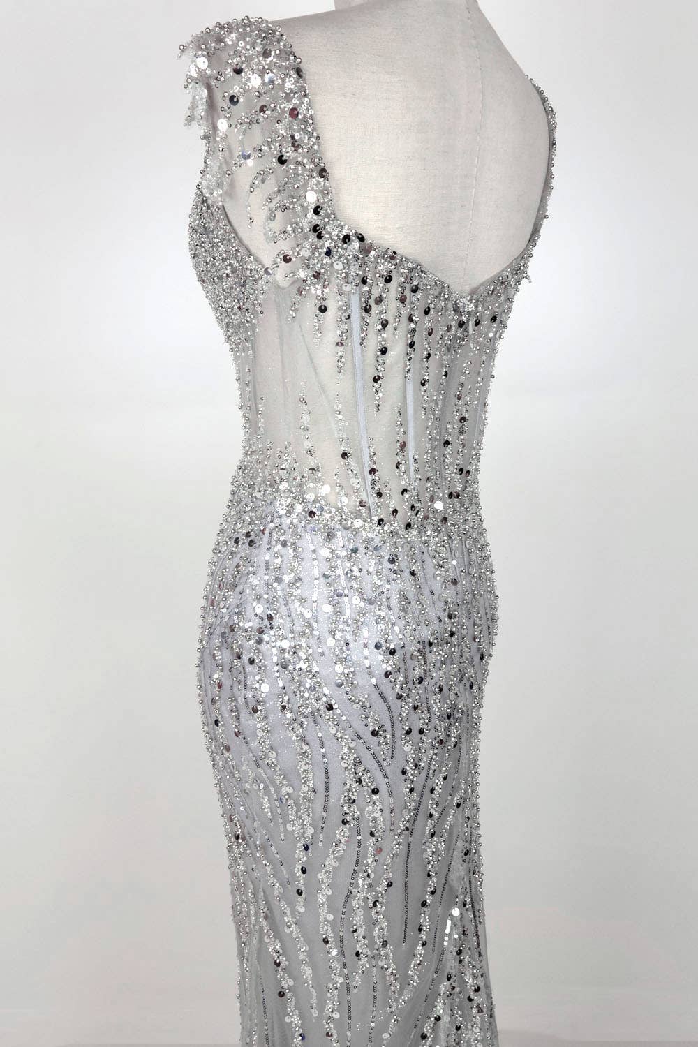 Chicas - Wholesale Gown - Women's - Off the Shoulder Sequin and Bead Long Dress C33162