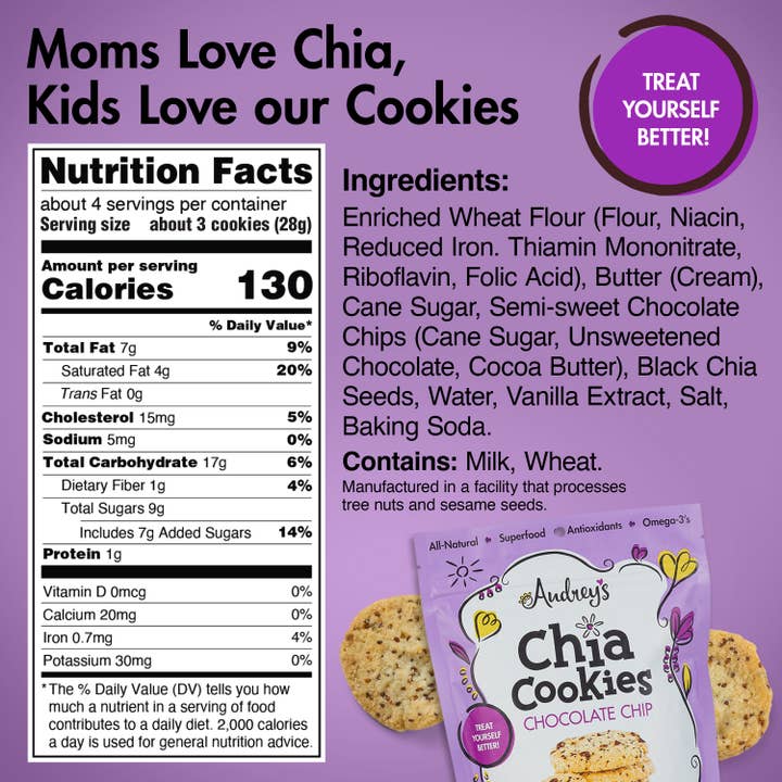 Audrey's Chia Cookies - Wholesale Cookie - Audrey's Chia Cookies - Chocolate Chip1