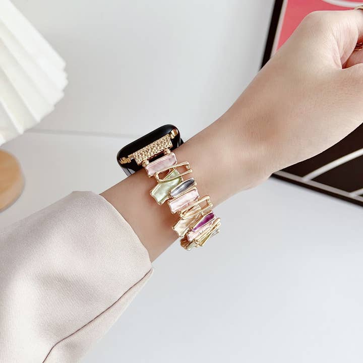 RELÓGIO APPLE 8-1 CORREIA DE CORRENTE GEOMÉTRICA_CWWW0054 por atacado de ACCITY