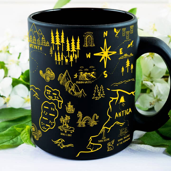 Black Throne of Glass Map Mug and other Purchase Wholesale custom printed coffee mugs. Free Returns & Net 60 Terms on Faire trending on Faire.