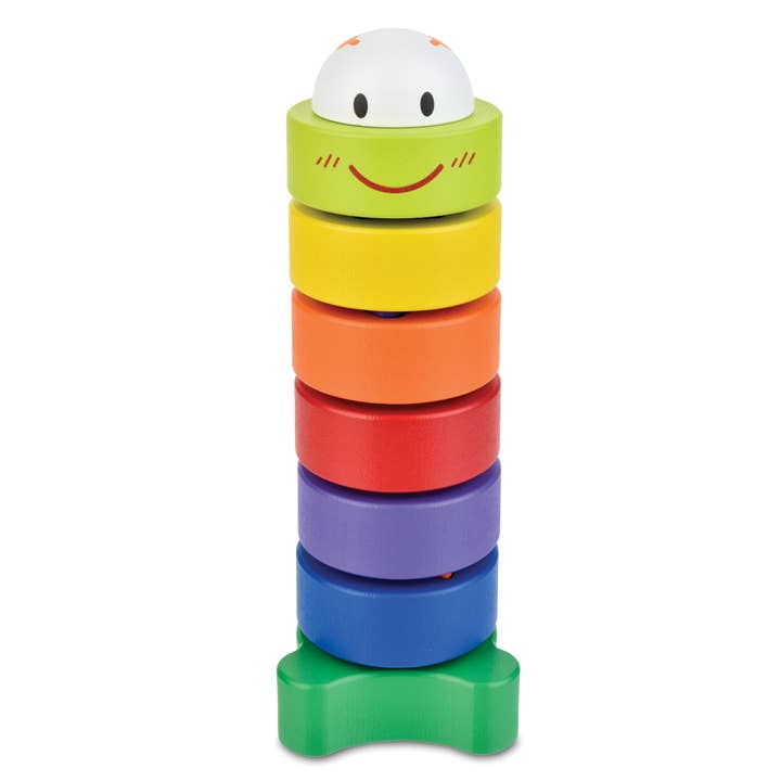 Discovery Toys - Wholesale Wood Toy - Kids - CATERPILLAR SORT & STACK Wood Shape Sorter Toy