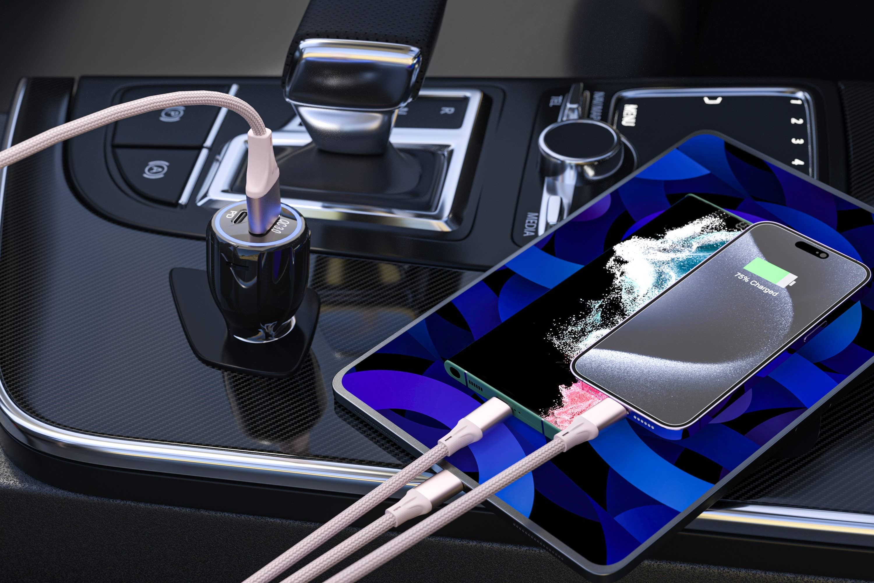 LAX Gadgets - Wholesale Charging Cable - 3-in-1 Cable For IPhone/Ipad & Android Devices - Retail Pack11