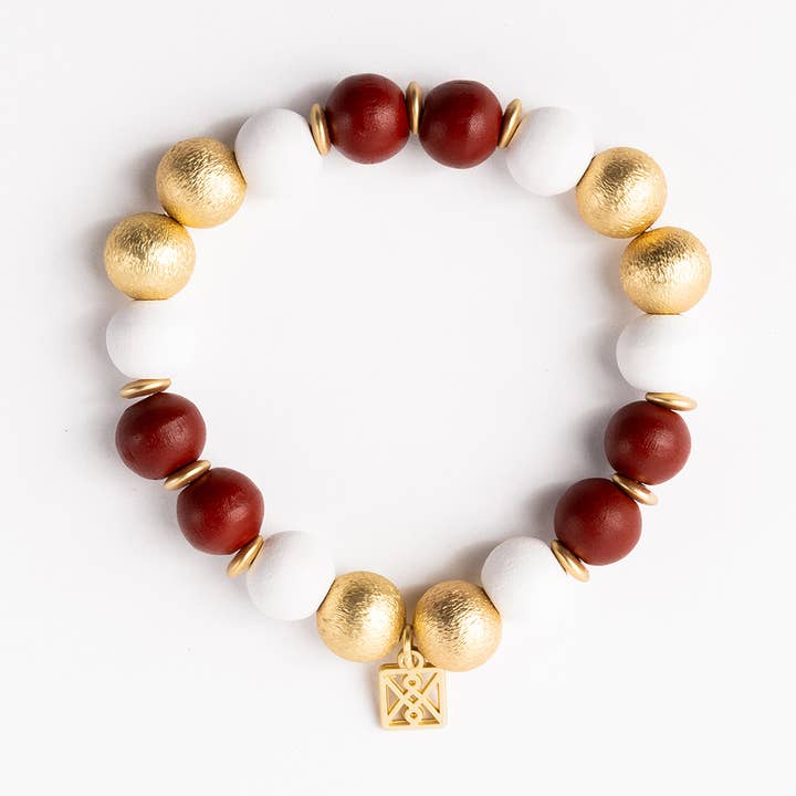 Bracelet Nori Crème et Blanc pour la vente par Michelle McDowell