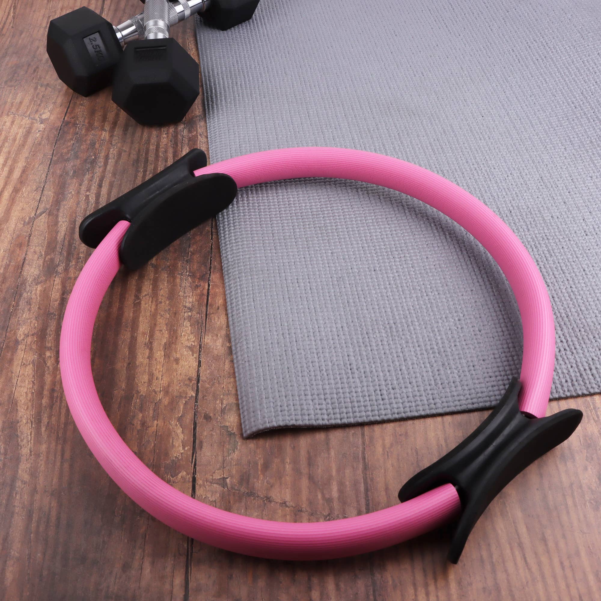 Phoenix Fitness - Wholesale Fitness Equipment - Double Handled Pink Pilates Ring3