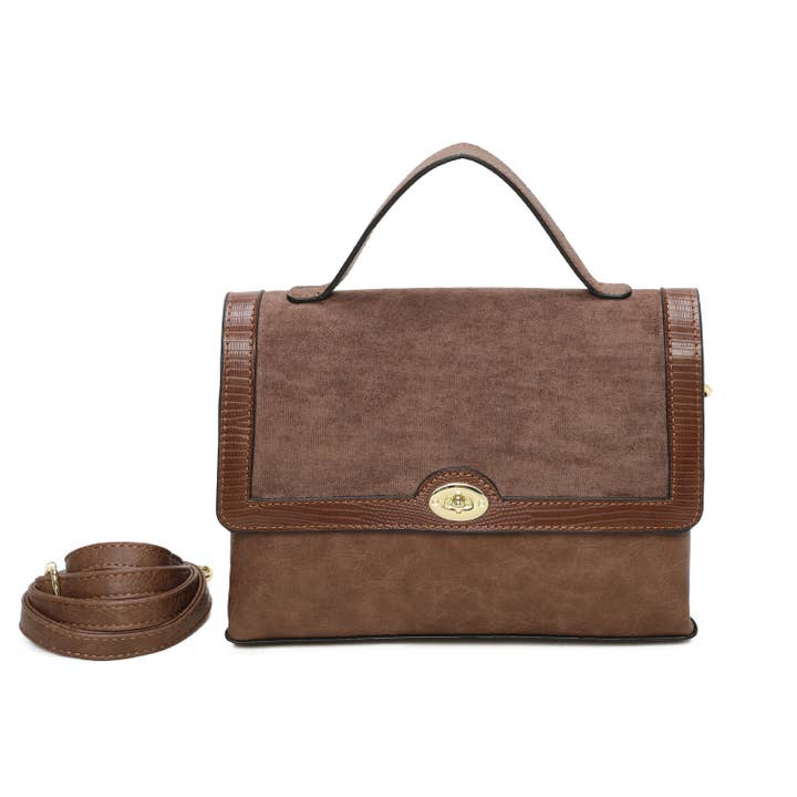 INES DELAURE - Wholesale Top Handle Bag - Women's - Handbag with 2 compartments4