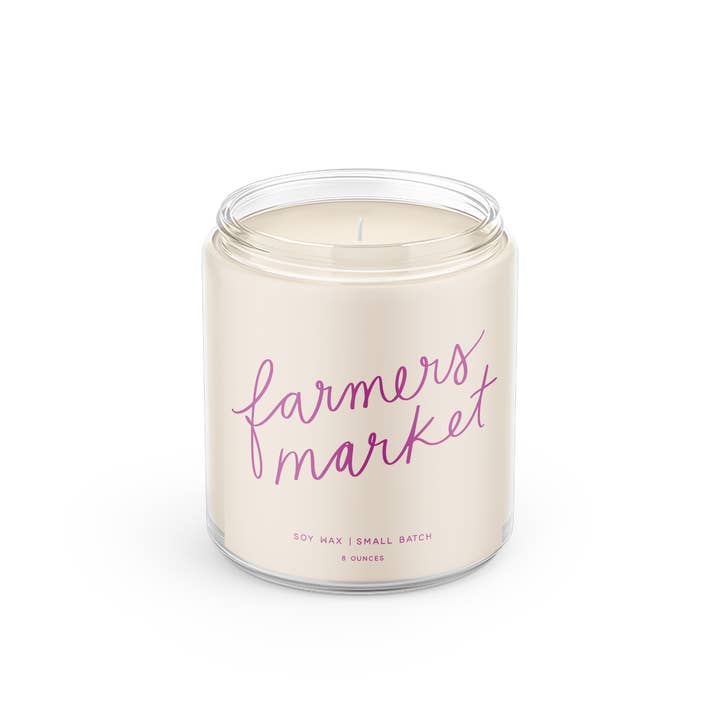 Poured Goods - Wholesale Jar/Filled Candle - Farmer's Market - 8 oz Soy Candles