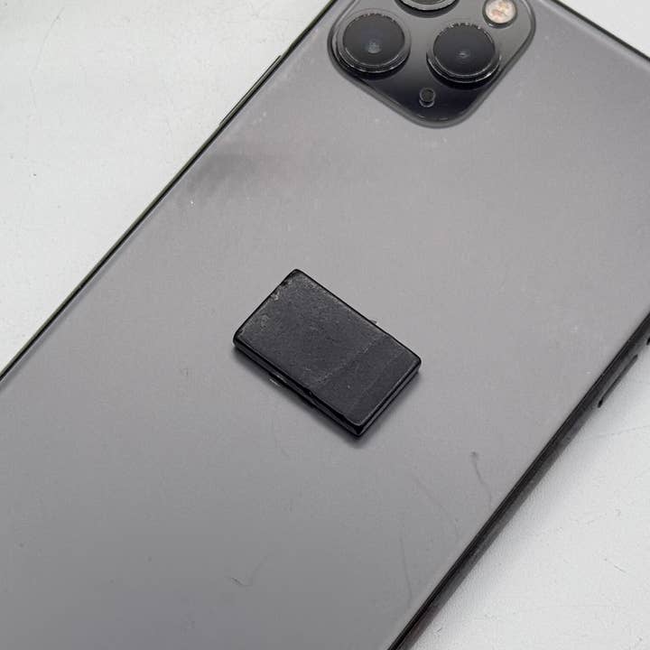 Meraki Gemstones - Wholesale Spiritual Stone/Crystal - Shungite EMF Cell Phone Tile Rectangle Shape -25x15MM0