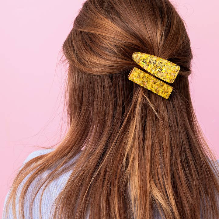 Taylor Elliott Designs – Engroshandel Hårtilbehørssæt – Kvinder – Hårspænde-sæt med guldkonfetti - Min. 4 (CC-24)1