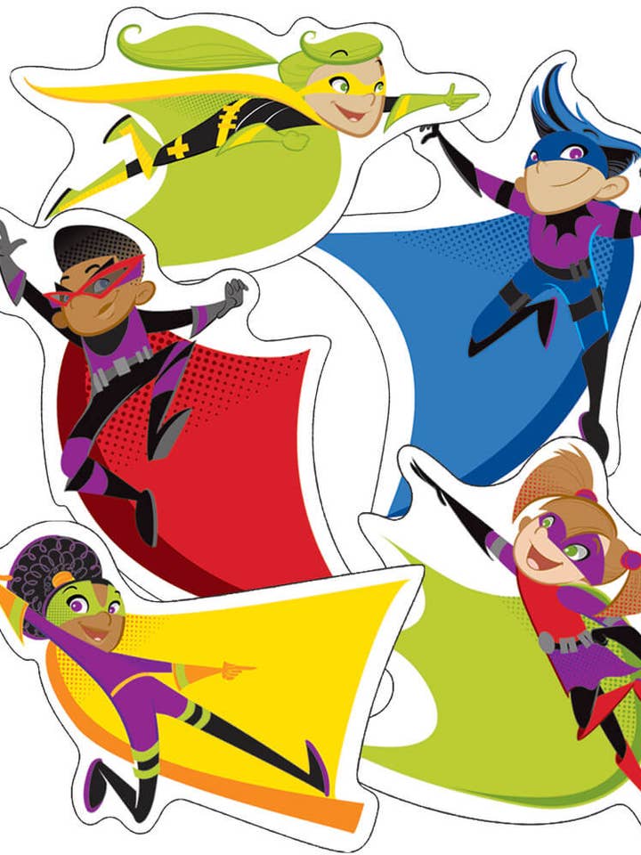 Super Power Super Kids Cutouts for wholesale by Carson Dellosa Education