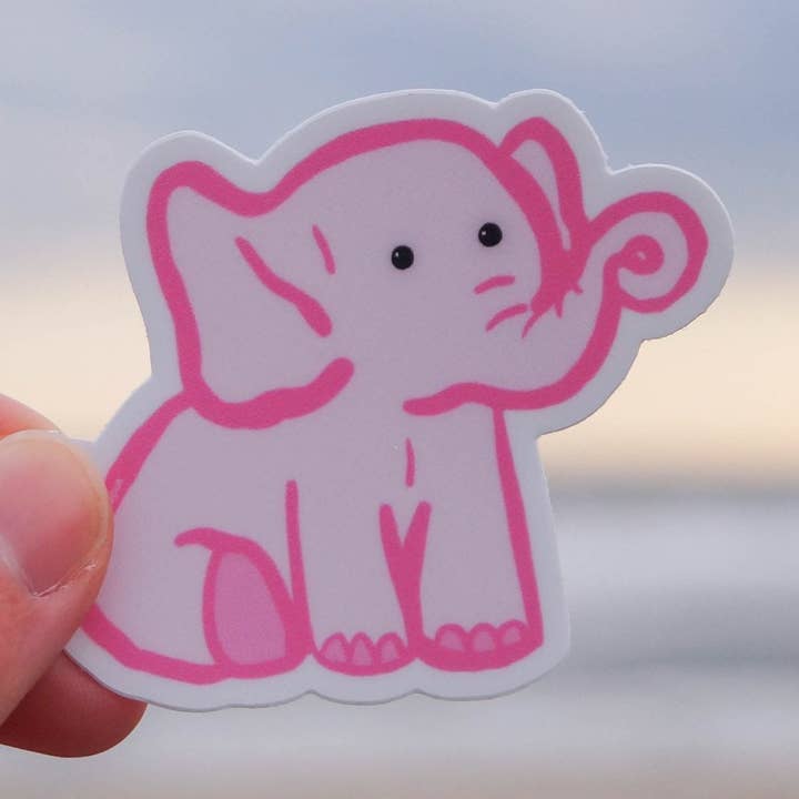 OCD-Angst Der rosa Elefant™ -Aufkleber für den Großhandel von the ocdopus