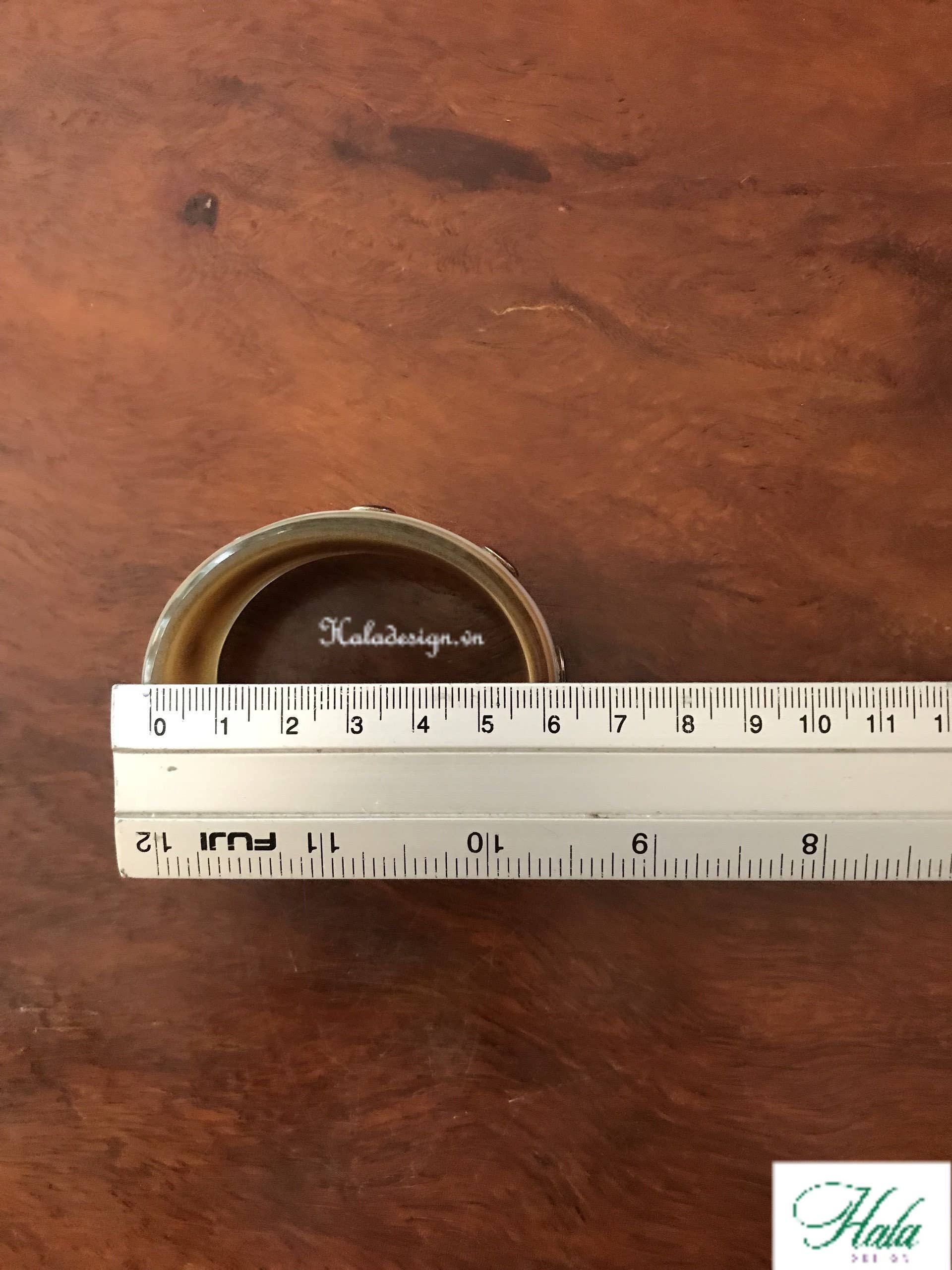 Hala Design - Wholesale Cuff Bracelet - Brass Stud Buffalo Horn Cuff Bangle Bracelet - Buffalo Horn6