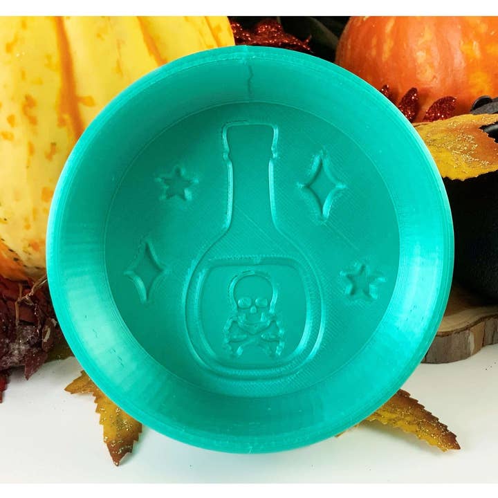 Halloween POISON BOTTLE Bath Bomb Mould - 3D Moulds - 3D Printed Potion Bottle Shower Steamer Mould - Handmade Shower Bomb Mould for wholesale by Ocean Moulds