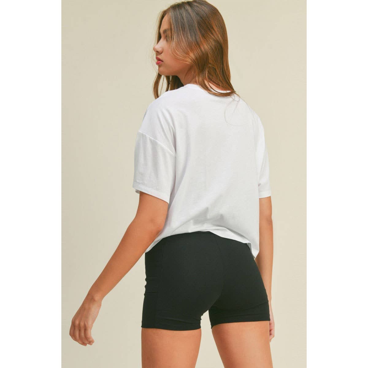 Timeless - Wholesale T-Shirt - Women's - ROUND NECK SHORT SLEEVES OVERSIZED CROP TOP7