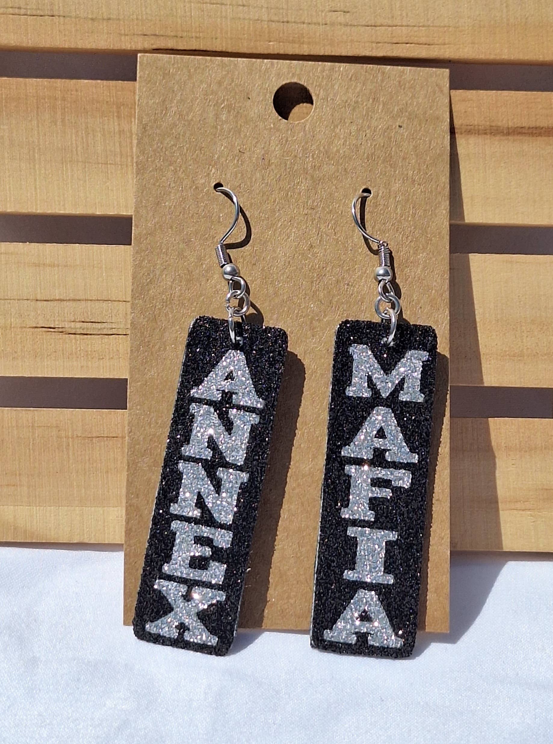 Sunshine Crafts - Vendita all'ingrosso Orecchini pendenti - Orecchini personalizzati con mascotte, orecchini personalizzati rettangolari2