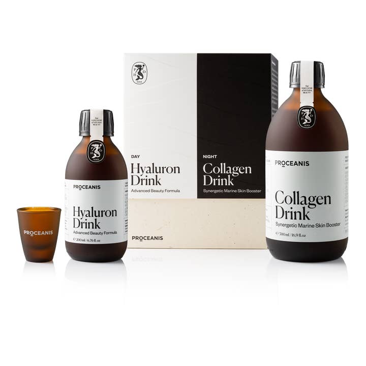 proceanis hyaluron drink – Großhandel Nahrungsergänzungsmittel/Vitamin zum Einnehmen – PROCEANIS Hyaluron- und Kollagen-Getränk für Tag und Nacht 200/500 ml