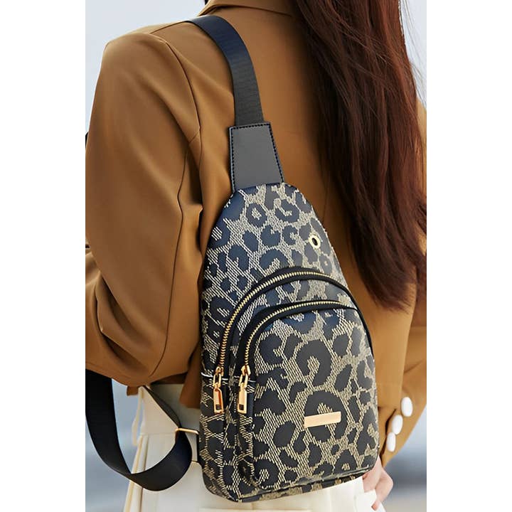 Leopard Print PU Sling Bag for wholesale on Faire