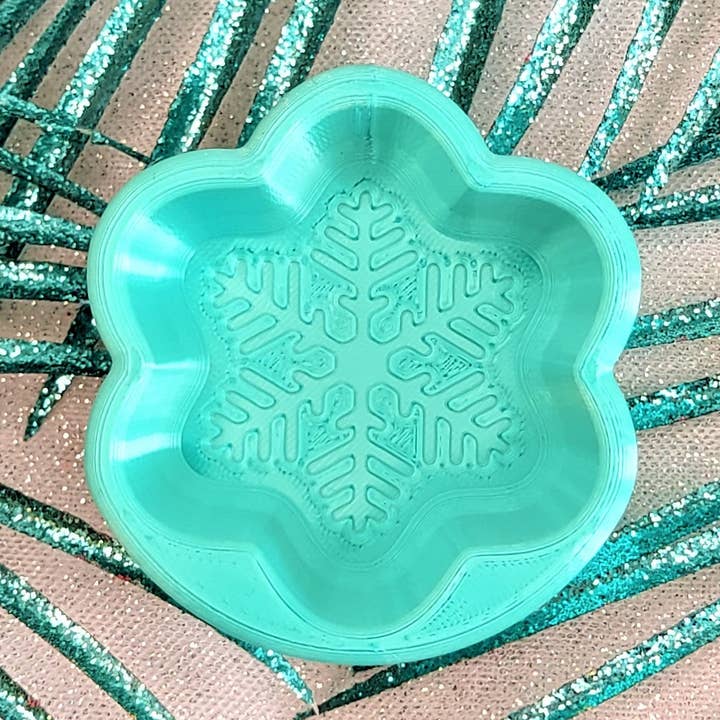 MINI Christmas SNOWFLAKE Bath Bomb Mould - 3D Molds - 3D Printed Shower Steamer Mould for wholesale by Ocean Moulds
