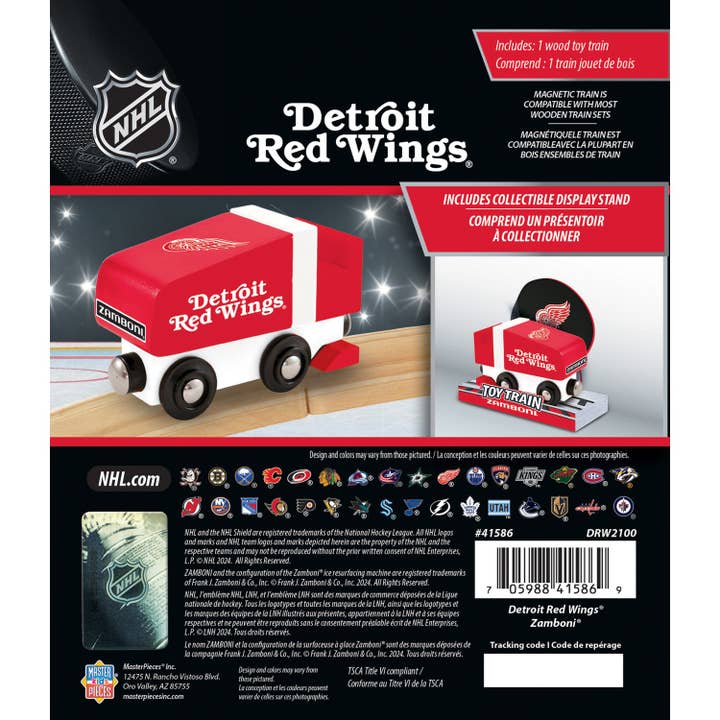 Masterpieces Puzzles - Wholesale Toy Car/Truck - Kids - Detroit Red Wings Toy Zamboni Train Engine