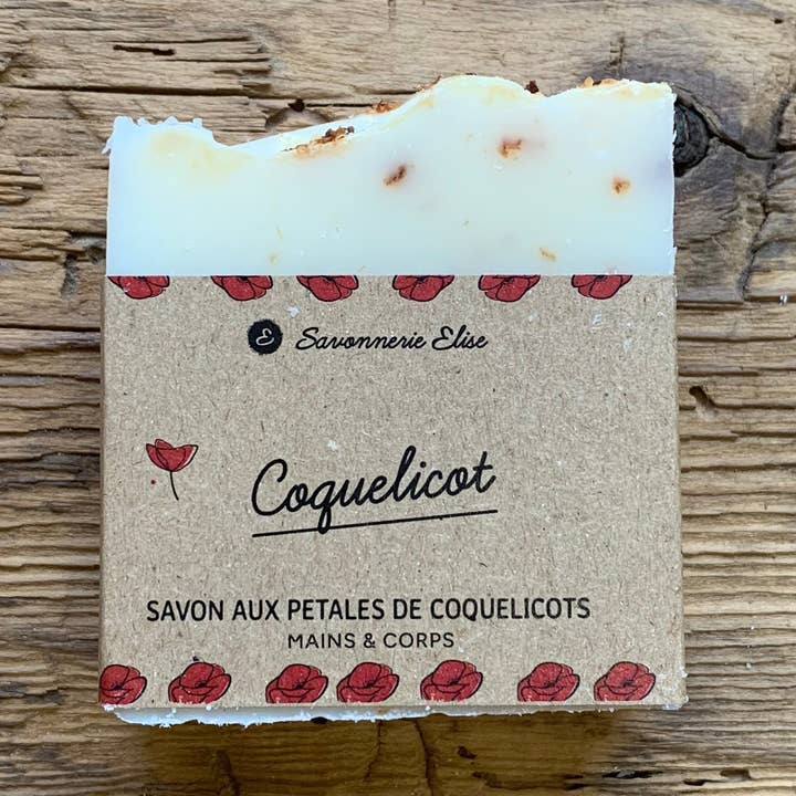 Gentle poppy soap for wholesale by Savonnerie Elise