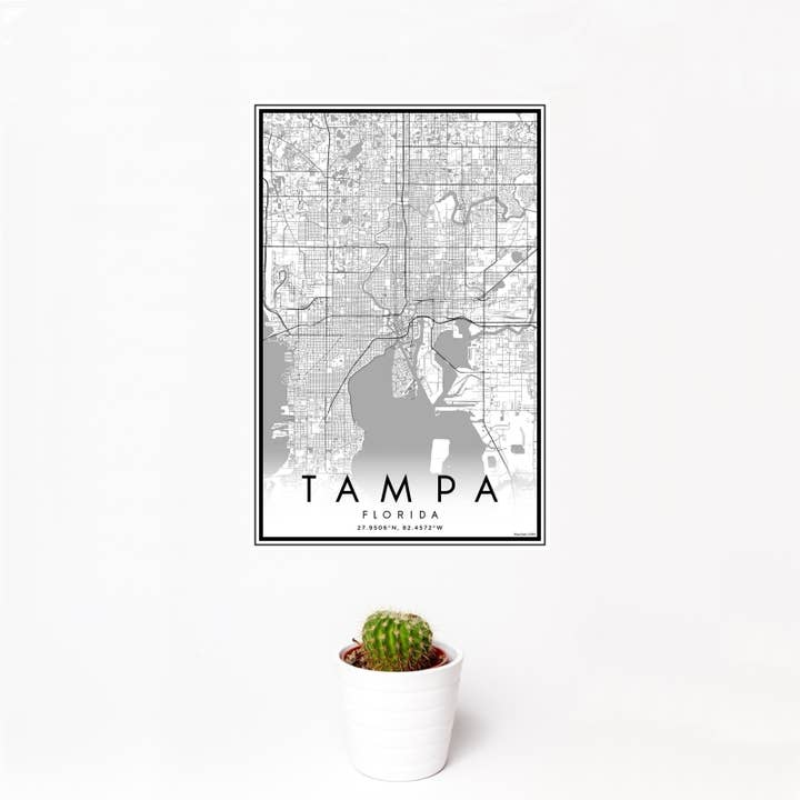 Tampa FL Map Print Classic for wholesale by JACE.design