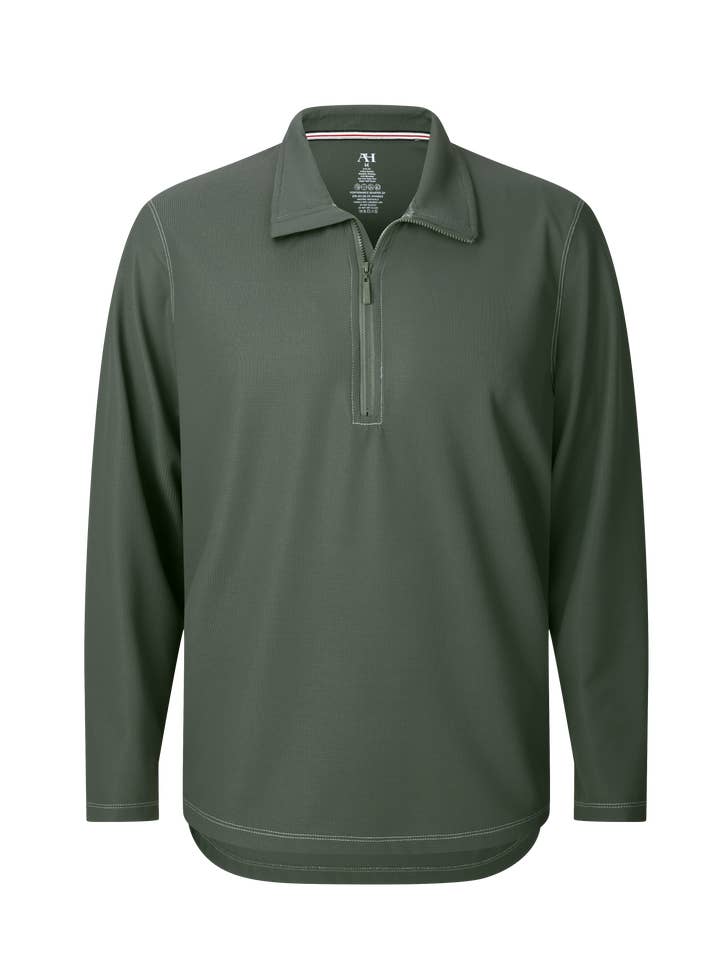 Sage Waffle Quarter Zip Performance Pullover for wholesale on Faire0