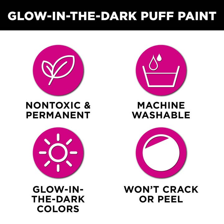 Tulip - Wholesale Paint Set - Tulip Puff Paint Glow 10 Pack