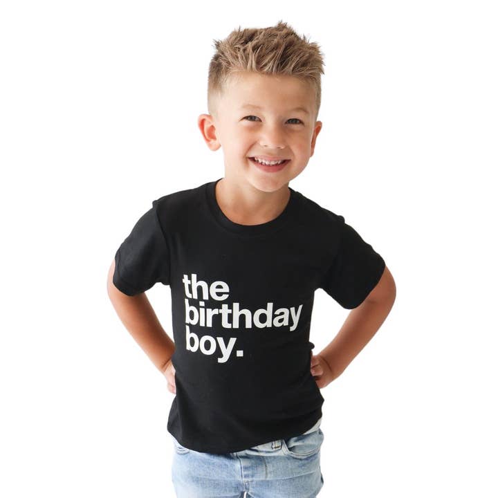 Lola & Taylor - Birthday Boy T - Jet Black for wholesale by Lola & Taylor