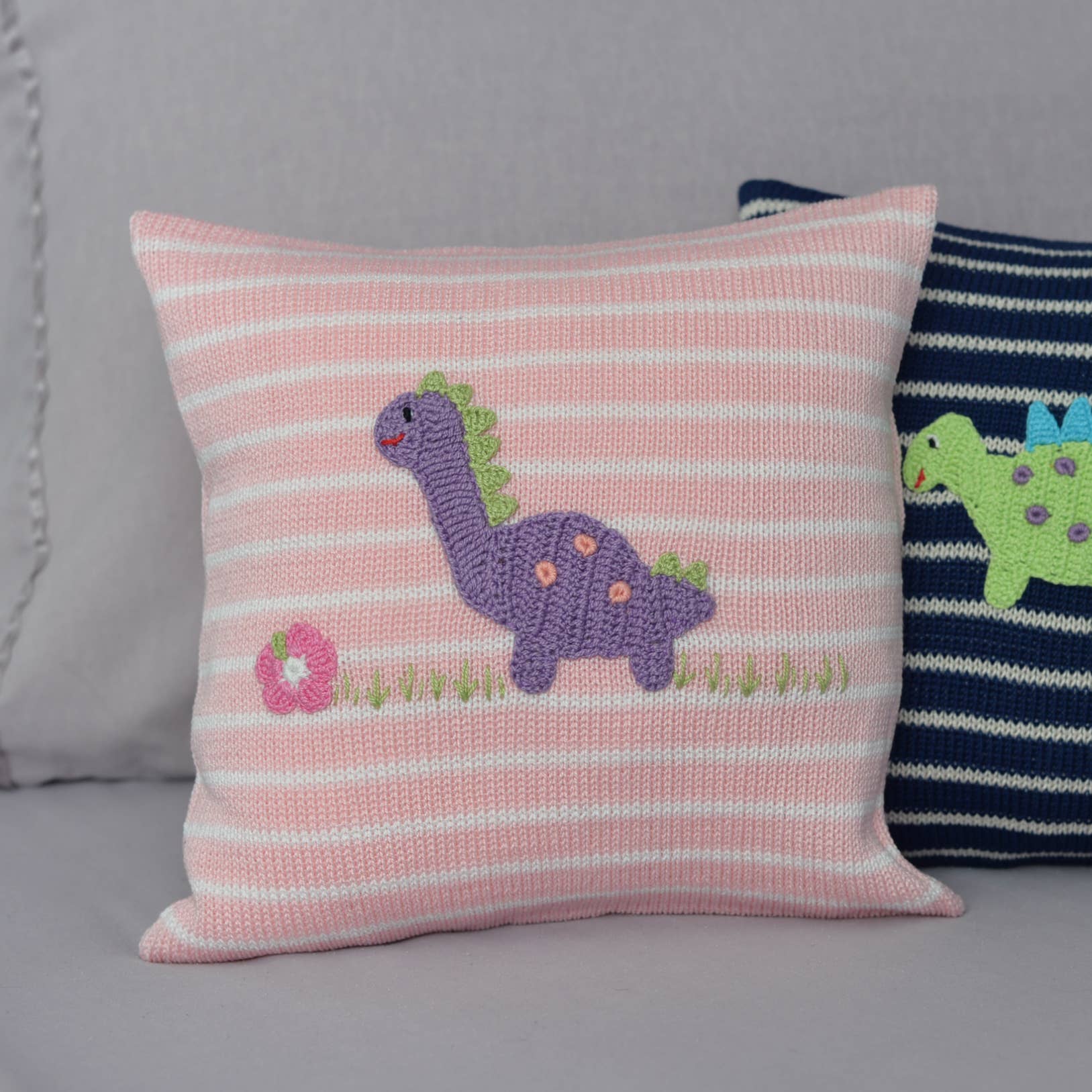 Melange Collection - Vendita all'ingrosso Guanciale/Cuscino - Bambini e neonati - Cuscino a forma di dinosauro, 25,4 cm, rosa2