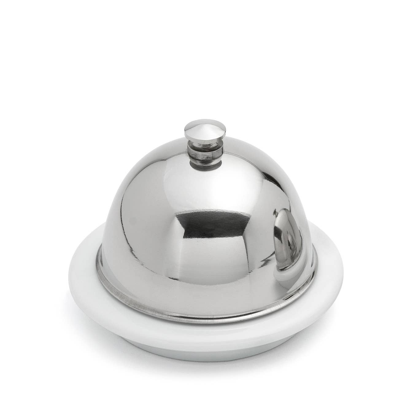 Karl Weis - Wholesale Butter Dish - Butter/grease bell made of stainless steel with porcelain dish0