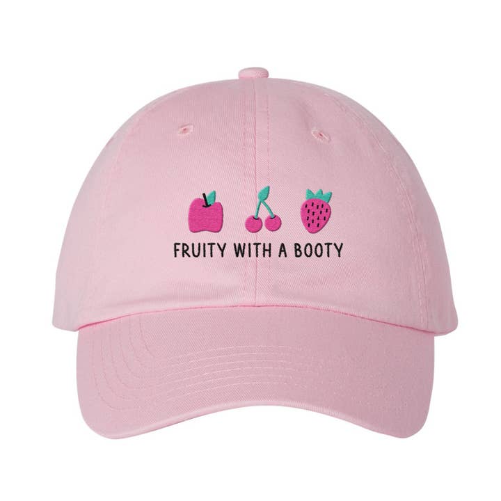 Fruity Booty Embroidered Bio-Washed Classic Dad Hat for wholesale by femfetti