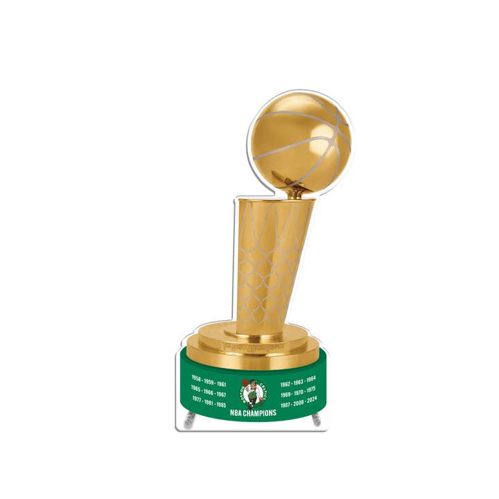 UPI Marketing - Wholesale Decorative Tabletop Object - Larry O'Brien Trophy Acrylic Plaque Boston Celtics