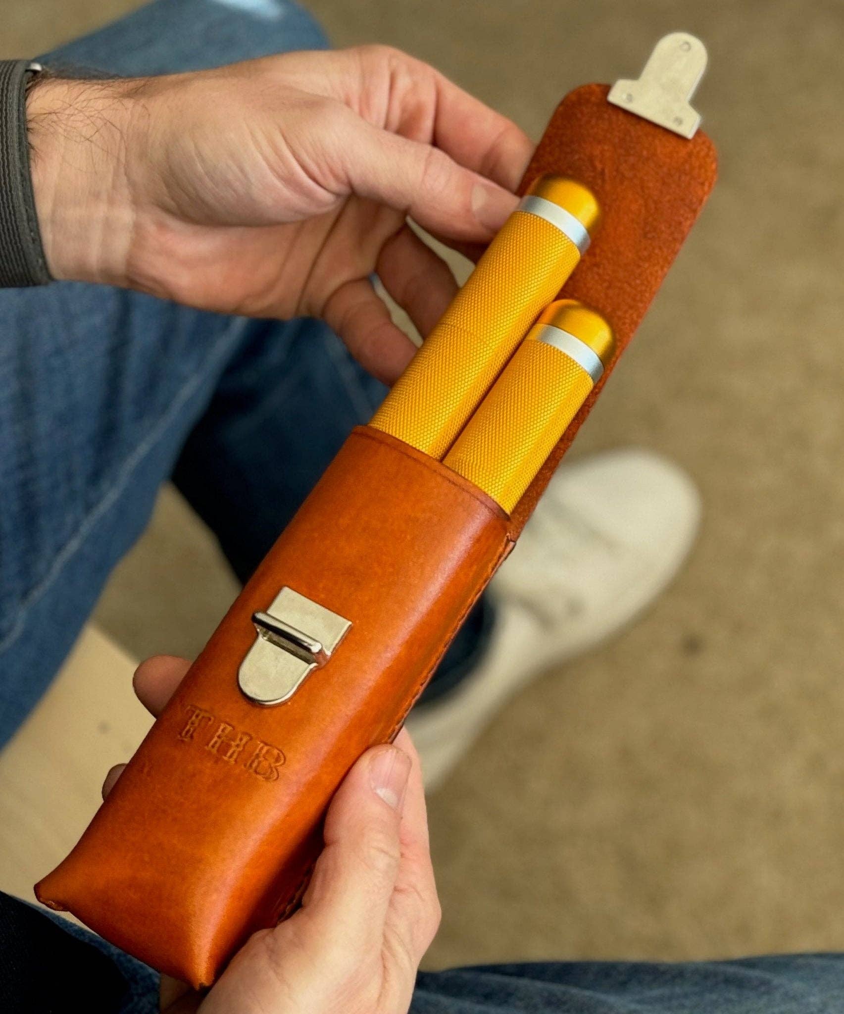 A. M. Aiken - Wholesale Humidor/Cigar Accessory - Leather Cigar Case with Optional Cigar Tubes5