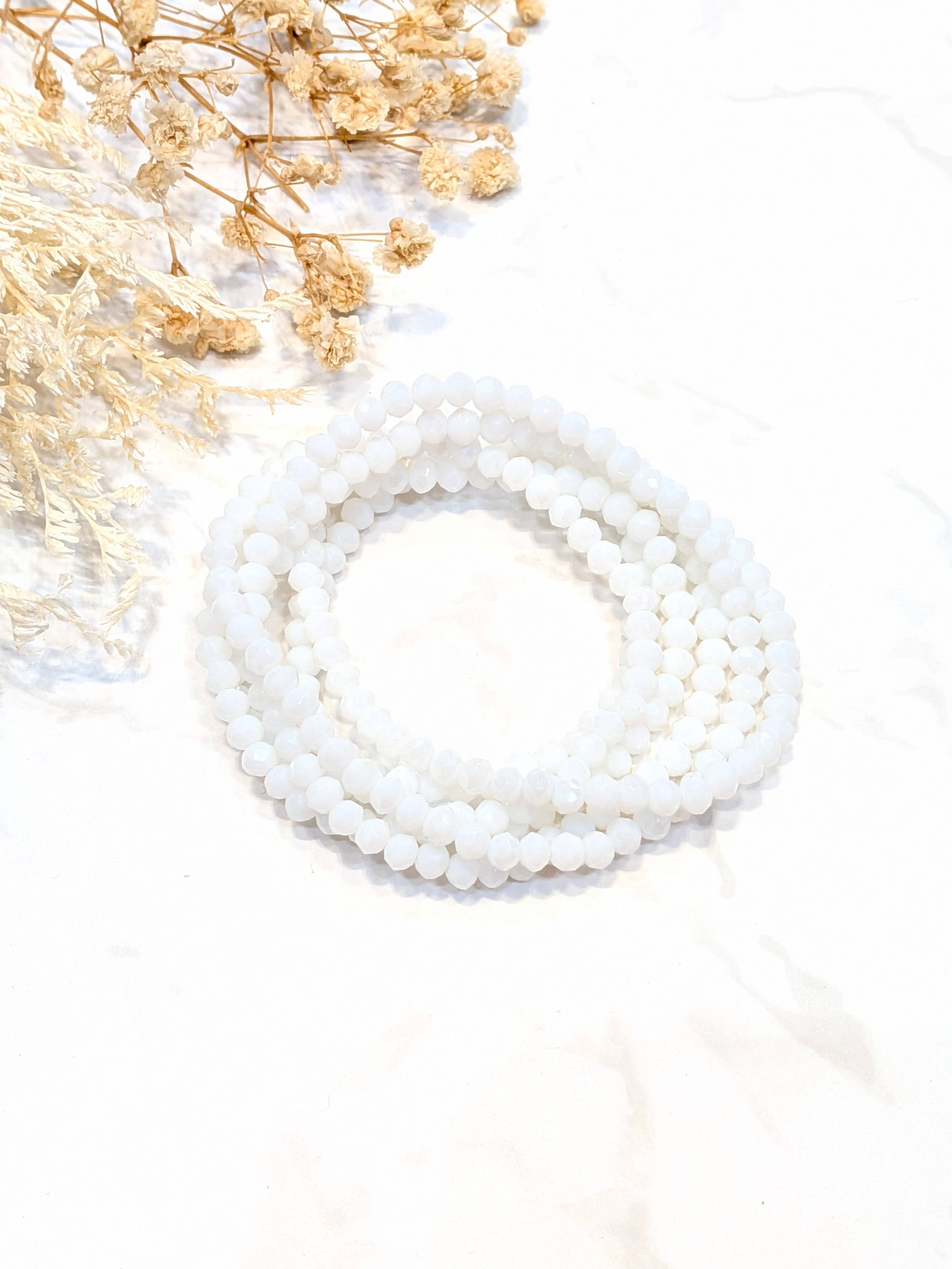 LOLO & YAYA - Vente Bracelets maillon et chaîne - Bracelet élastique Crystal opaque multi tours4