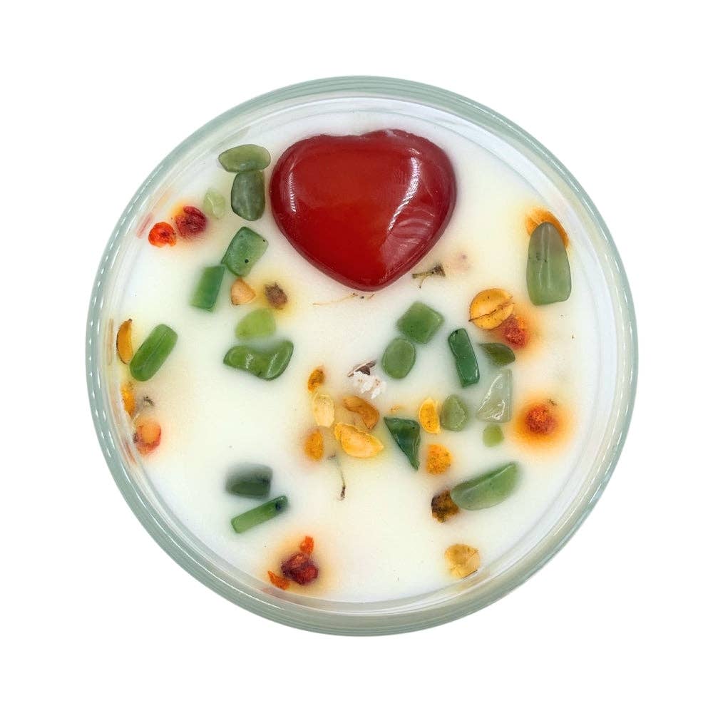 Earths Elements Wholesale - Wholesale Jar/Filled Candle - Crystal Candle, Joy & Abundance - pack of 62