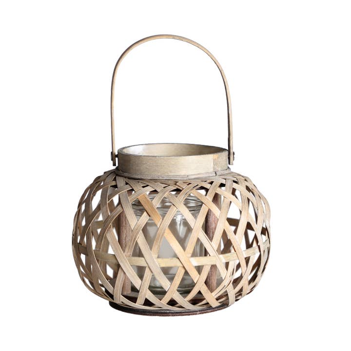 B&B - Wholesale Candelabra - Cazorla Candle Holder, Made of Bamboo, In Brown Color, 19X19X15cm