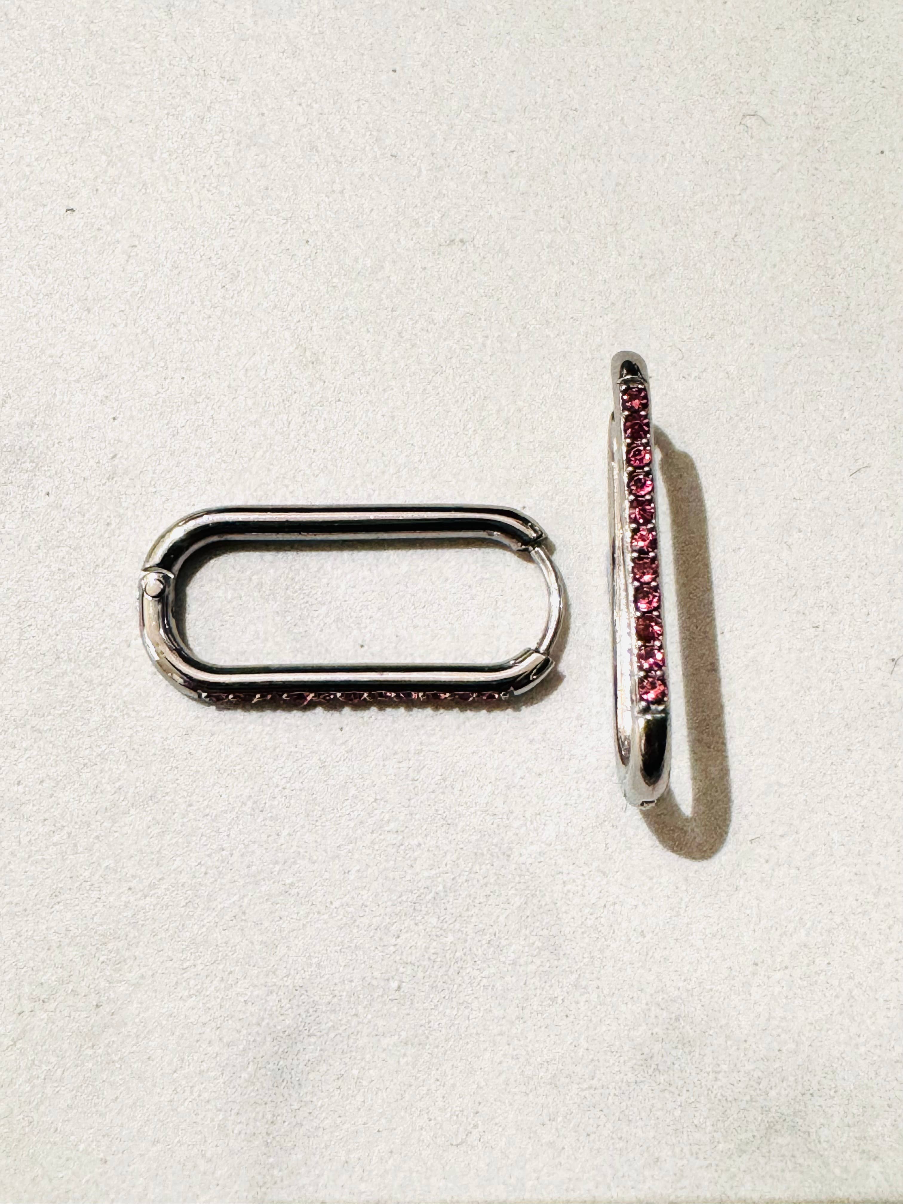 Cassette Barcelona - Wholesale Hoop Earrings - Arlo Stainless Steel Rectangular Earrings 12