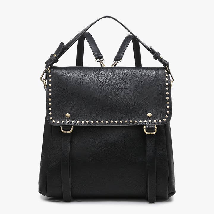 Jen & Co. - Wholesale Backpack - Women's - *SALE* M2000 Indigo Backpack w/ Studded Details
