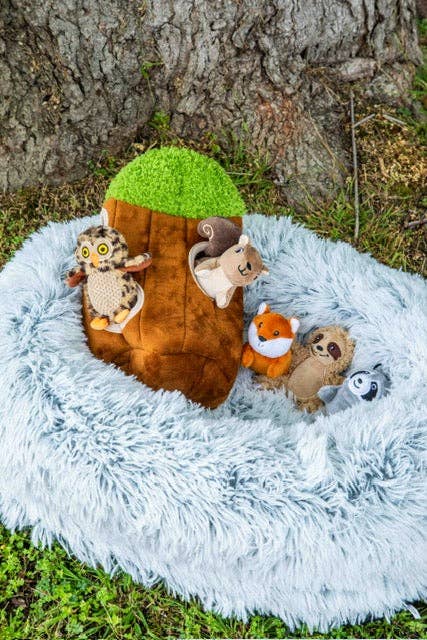 Glow Pups – wholesale Pet bed – Dog – Calming Faux Fur Dog Bed with Memory Foam Bolster5