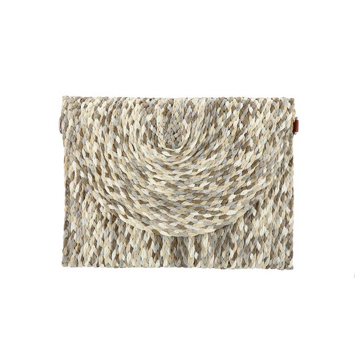 Bolso de Mano de Paja Natural con Asa Superior para Damas para venta al por mayor de Nima Accessories Inc