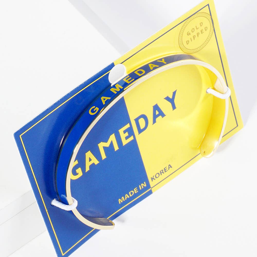 Sensibling Corp. – wholesale Manschettarmband – Guldpläterat GAMEDAY-meddelande emaljarmband17