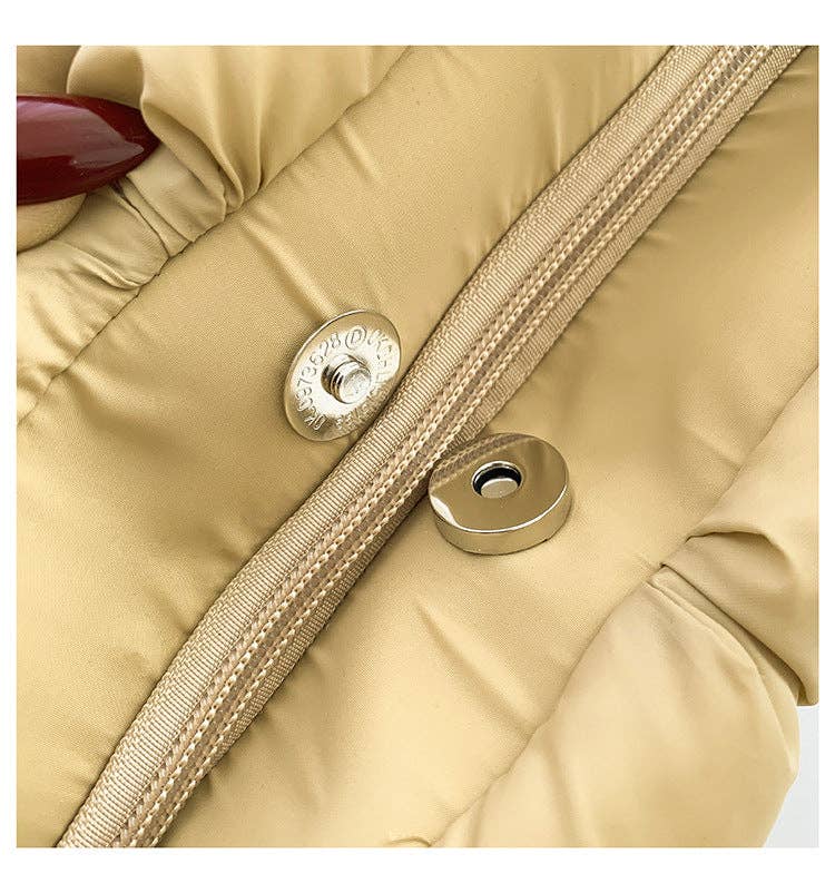 Dipped Shop - Wholesale Tote Bag - Women's - Simple Puffer Tote Bag Solid Color Soft Handbag DP809144