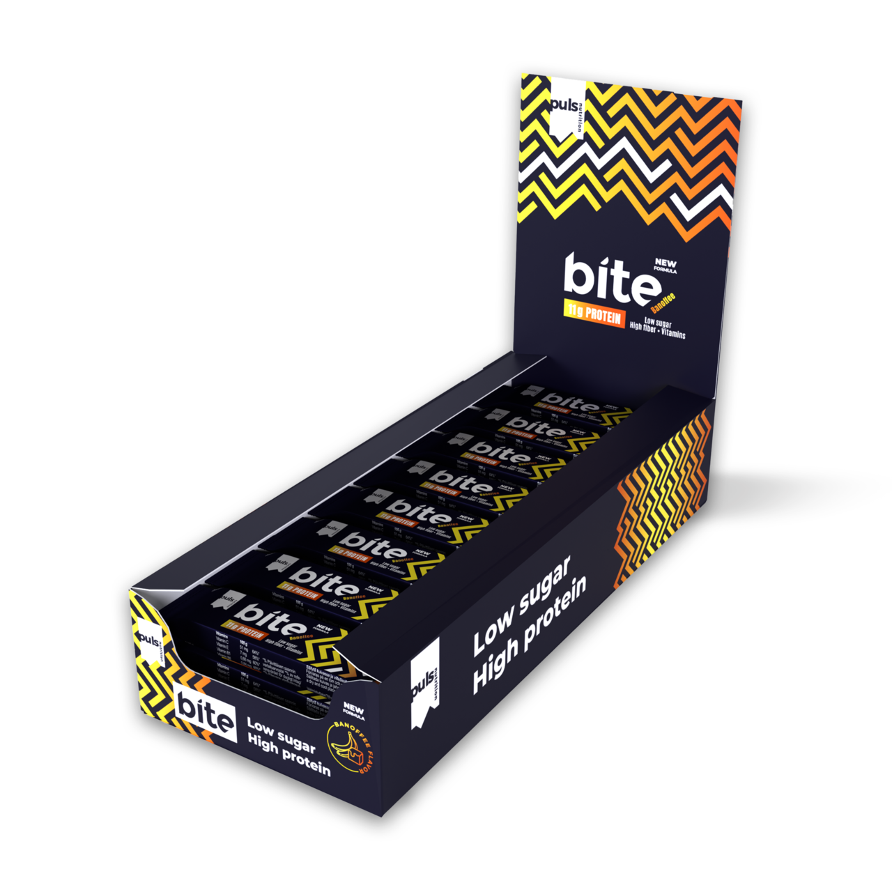 Puls Nutrition - Vente Barres de céréales - Barre protéinée BITE Banoffee 35 g2
