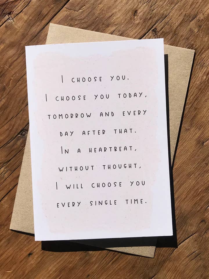 I Choose You for wholesale by To & From Cards