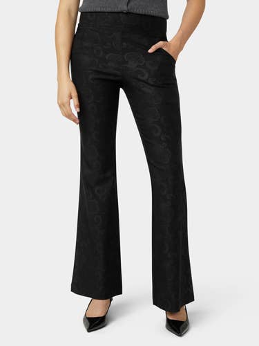 Etched Floral Hi-Rise Babyboot Cut for wholesale by Hue Canada