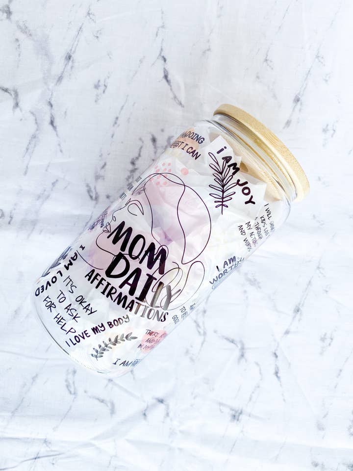 Tasse en verre « Affirmations pour la vente par Lyla & Rose