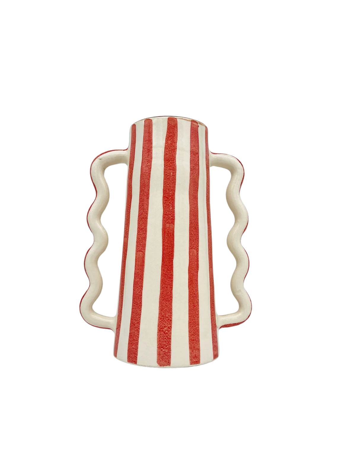 LeBazare - Wholesale Pitcher - Pichet en céramique peint à la main – Couleurs et rayures blanches (1L)6