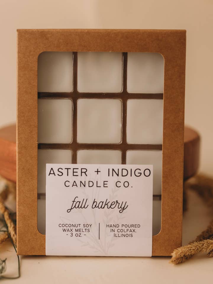 Fall Bakery | Fall Wax Melts for wholesale by Aster + Indigo Candle Co.
