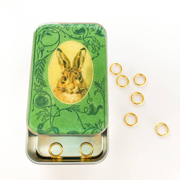 Firefly Notes - Wholesale Knitting/Crochet Supplies - Bunny notions tin, stitch marker tin2
