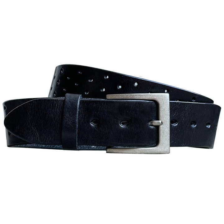 Embrazio - Wholesale Belt - Women's - PERFORATA Curved Handmade Leather Belt4